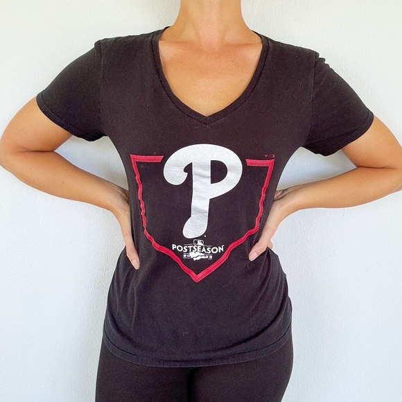 Fanatics MLB Philadelphia Phillies black home plate logo post season tee medium - Picture 1 of 10